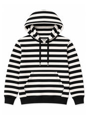 Boys Hoodie Mono Stripe Essential