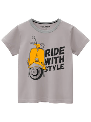Pastel grey T Shirt for Boy