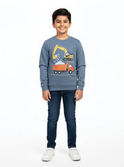Heavy Machinery Graphics Sweatshirt For Boys