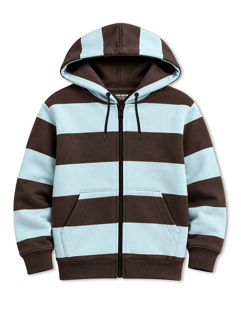 Boys Hoodie Chocolate Sky Striped