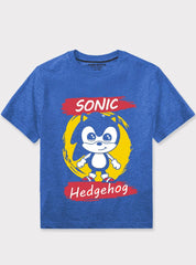 Regular Fit Sonic Cartoon Design T-Shirt