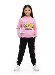 Bee Mine Sweet Bee Hoodie Tracksuit For Girls