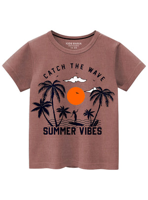 Mocha brown T Shirt for Boy