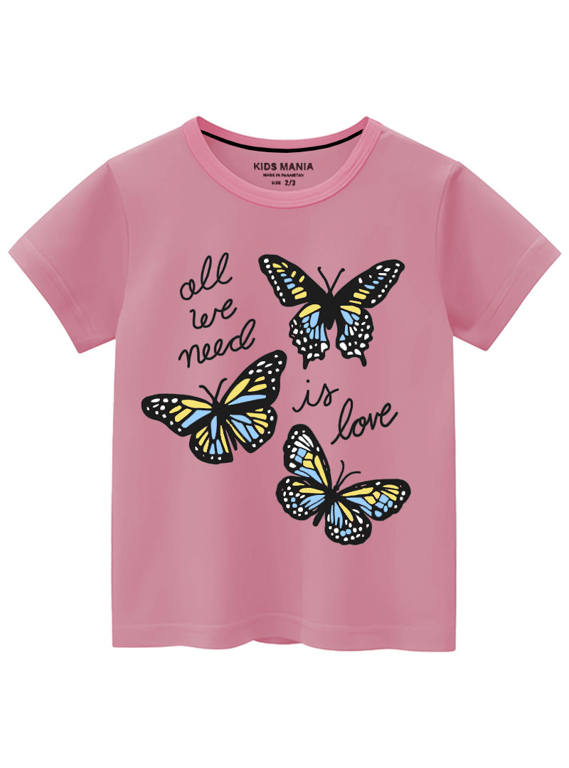 Buy Girls Cotton T-Shirts Design 