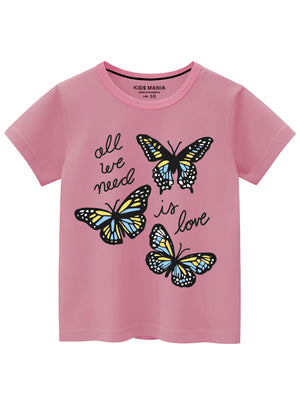 Mauve pink T Shirt for Girl