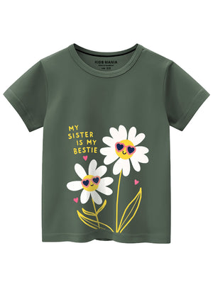 Olive green T Shirt for Girl