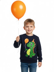 Little Dino Delight Balloon Sweatshirt For Boys