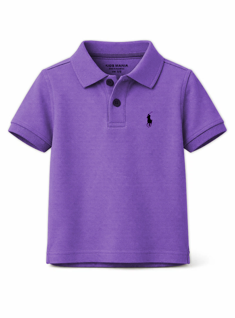Boys Purple Classic Polo Tee
