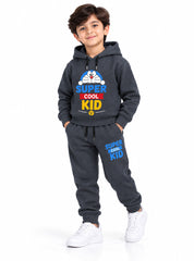 Boys Winter Hoodie Set Super Cool Kid Cartoon