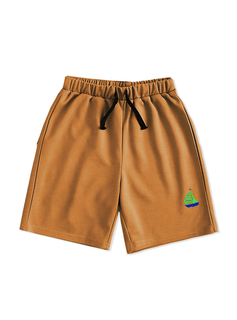 Boat Logo Printed Boys Shorts