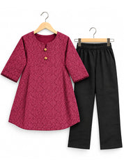 Girls 2-Piece Suit Little Rani Maroon