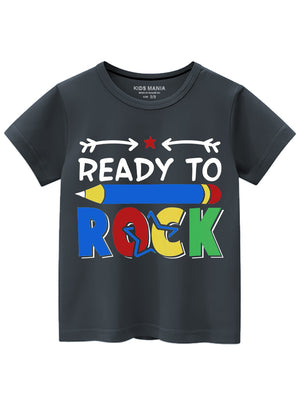 Charcoal black T Shirt for Boy