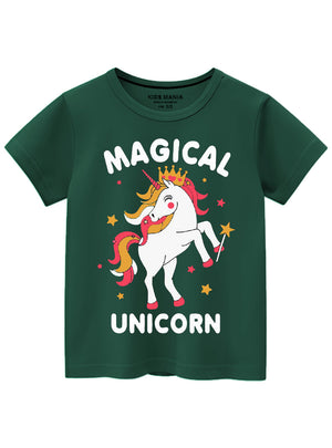 Moss green T Shirt for Girl
