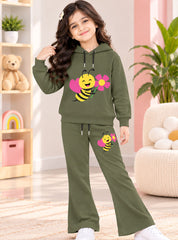 Girls Winter Hoodie Set Busy Bee Blossom