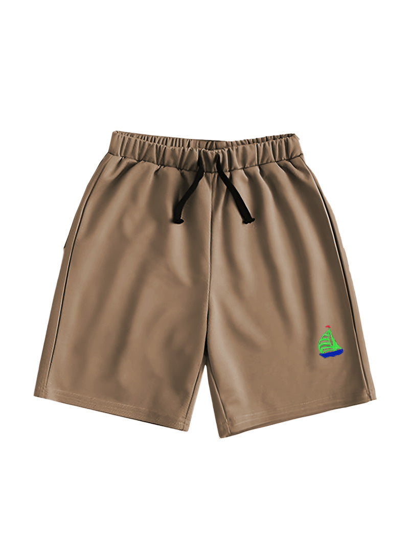 Boat Logo Printed Boys Shorts