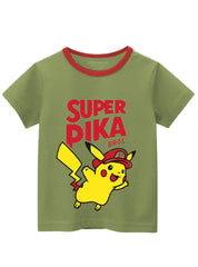 BOYS T-SHIRT SUPER PIKA CARTOON