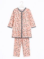 Girls Geometric Printed 2 Piece Suit