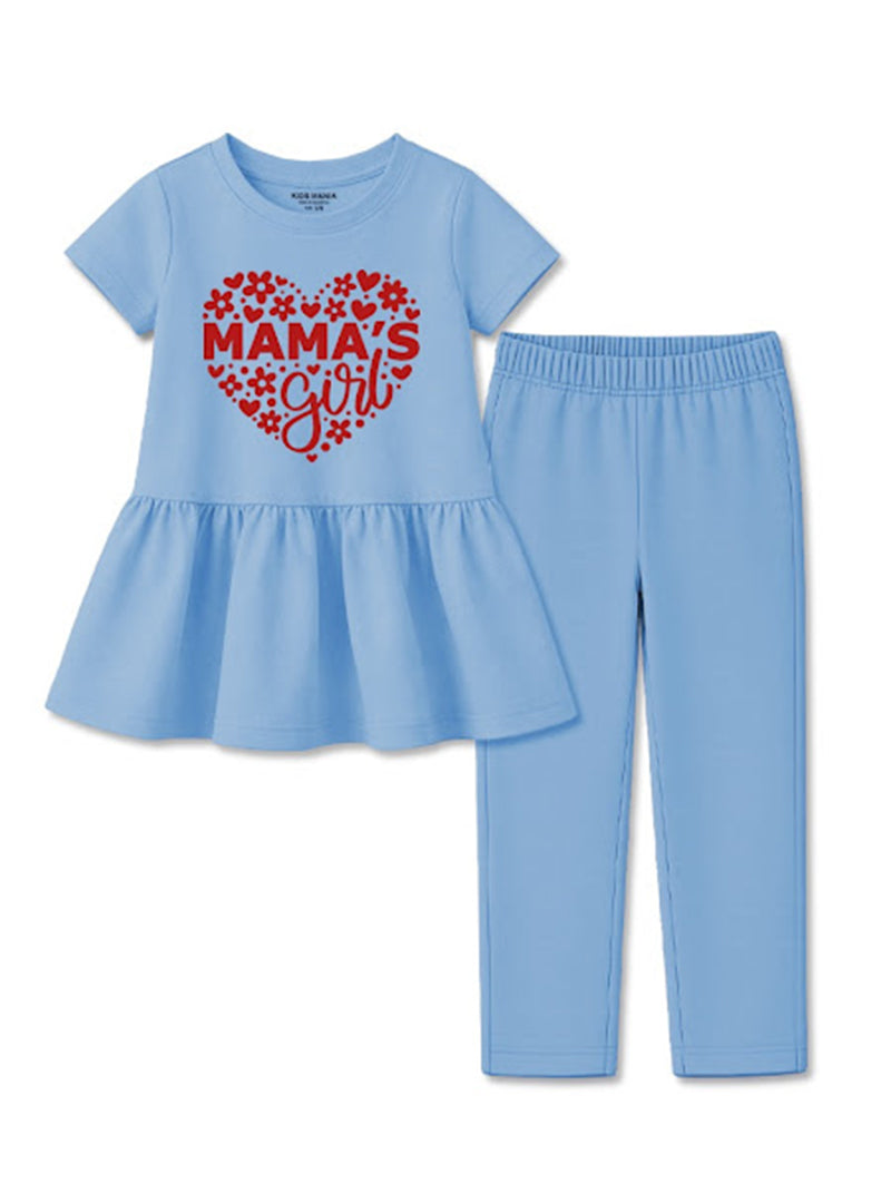 Girls Mama’s Girl Peplum Set