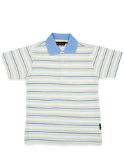 Boys Half Sleeve Polo T-Shirt  - Blue Collar