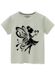 Fairy Silhouette Beautiful Design Cotton T-Shirts For Girls