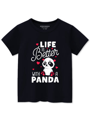 Jet black T Shirt for Boy