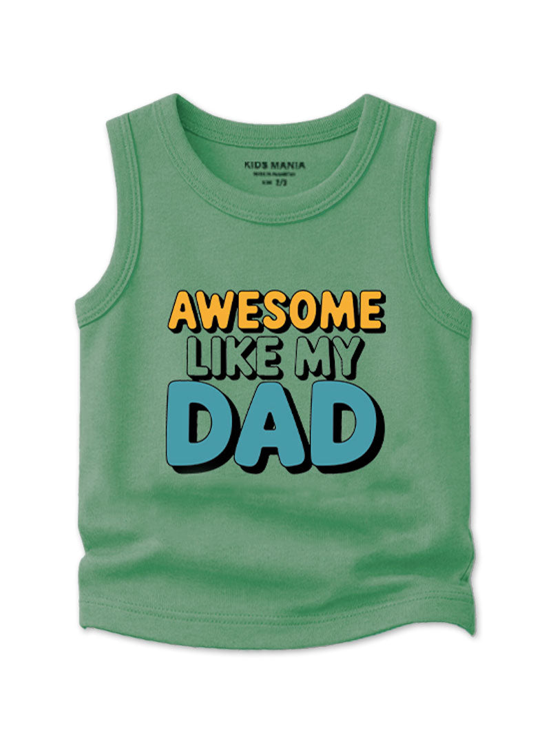 Boys Awesome Dad Tank Tee