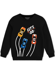 Racing Cars Printed Sweatshirts For Boys 