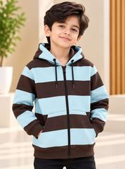 Boys Hoodie Chocolate Sky Striped