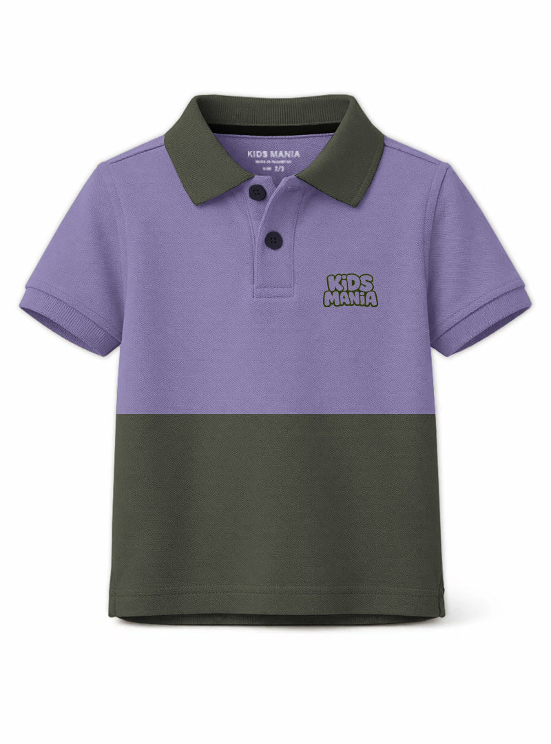 Boys Color Block Polo Shirt