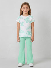 Girls Mint Blossom Flare Set