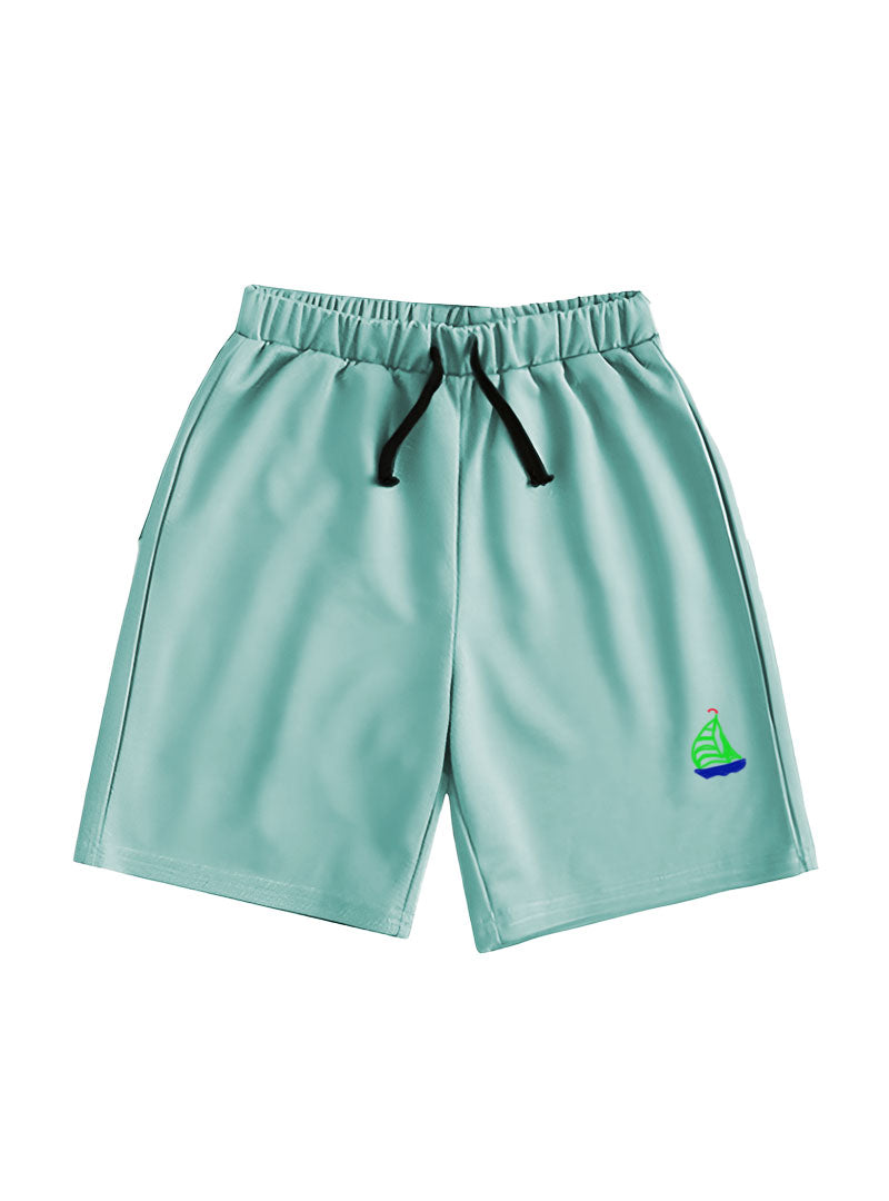 Boat Logo Printed Boys Shorts