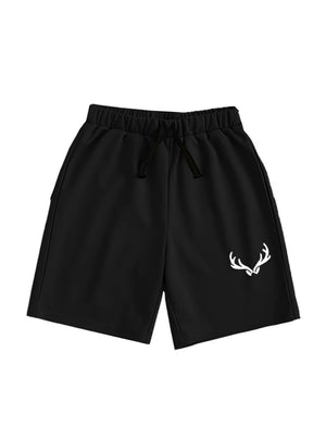 Jet black Shorts for Boy
