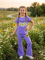 Girls Happy Daisy Flare Set