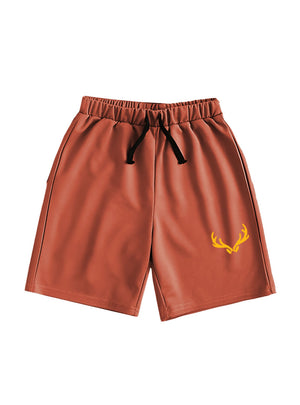 Coral orange Shorts for Boy