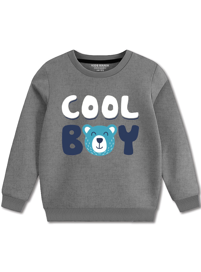 Fun Kids' Bear and "Cool Boy" Sweatshirt