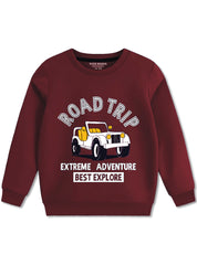Stylish boys fleece pullover sweatshirt