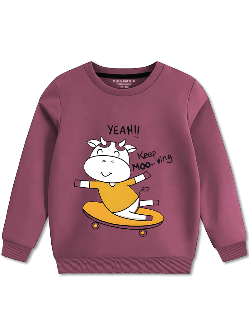 Warm boys sweatshirt with soft fleece