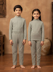 Kids Cloud Grey Rib Thermal Set