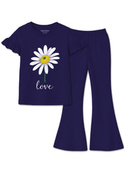 Girls Daisy Love Flared Trouser Set