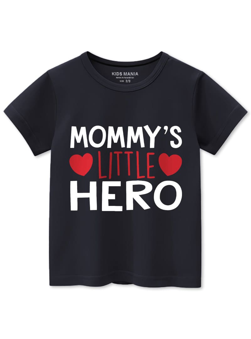 Boys Mommys Little Hero Graphic Tee
