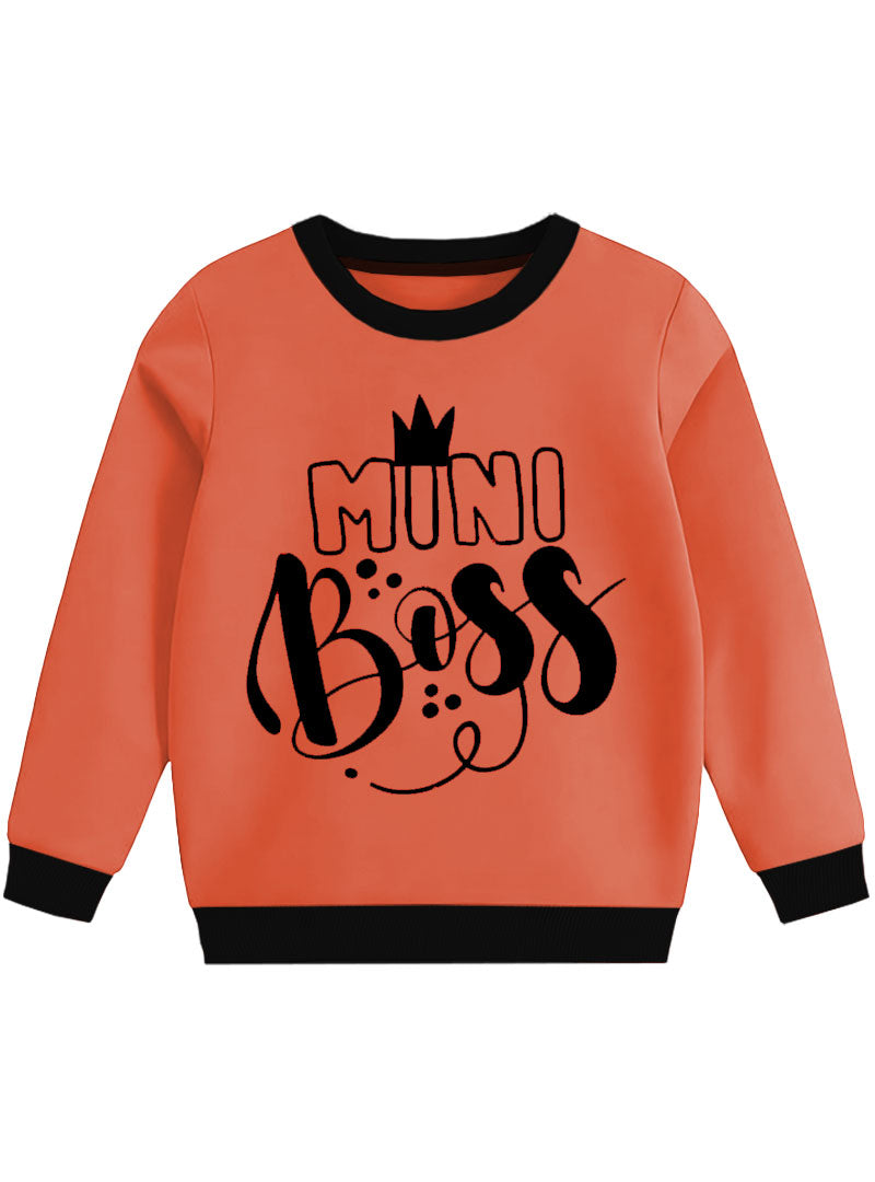 KIDS FLEECE SWEATSHIRT- MINI BOSS ( MULTICOLOR 2)