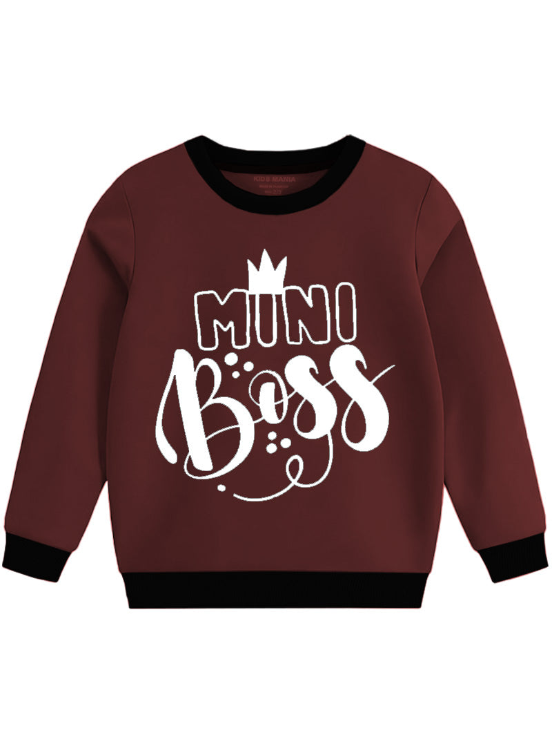 KIDS FLEECE SWEATSHIRT- MINI BOSS ( MULTICOLOR 2)