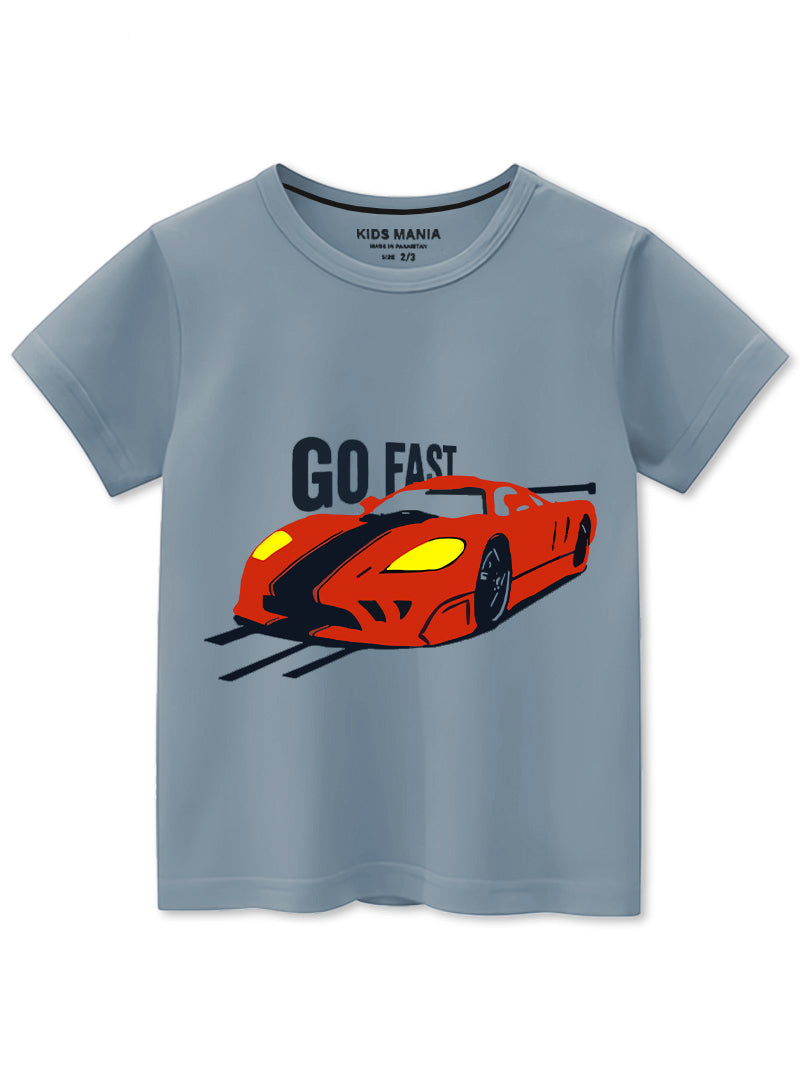 Boys Go Fast Racing Car Graphic Tee