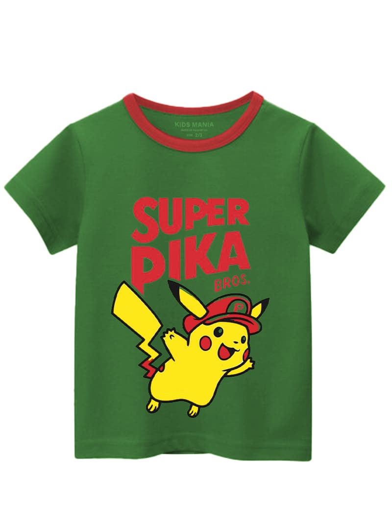 BOYS T-SHIRT SUPER PIKA CARTOON