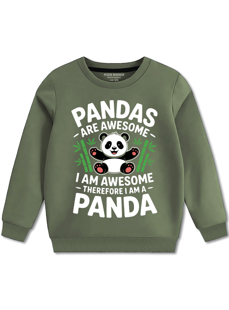 Awesome Panda Vibes Sweatshirt For Girls