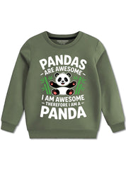 Awesome Panda Vibes Sweatshirt For Girls