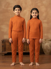 Kids Orange Rib Thermal Set