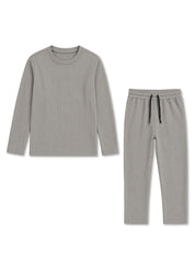 Heather Grey Rib Thermal Set