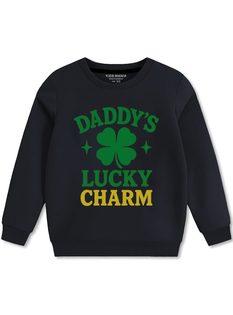 Daddys Lucky Charm Sweatshirt For Boys