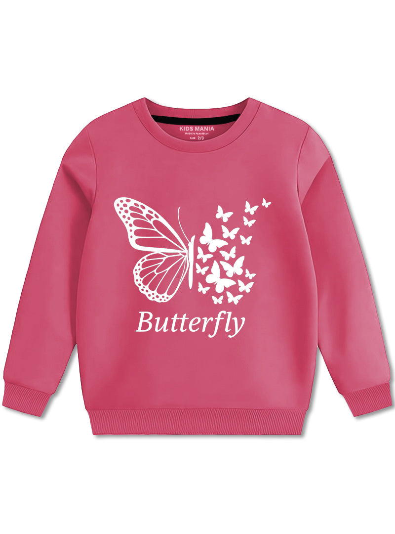Butterfly Sweatshirt For Girls
